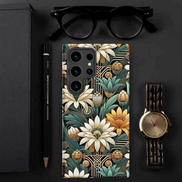 Art Deco Flowers Samsung Case