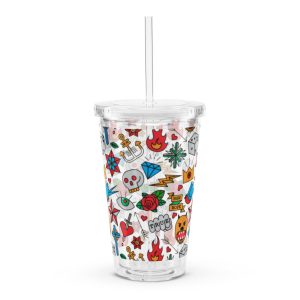 Retro Ink Reusable Tumbler