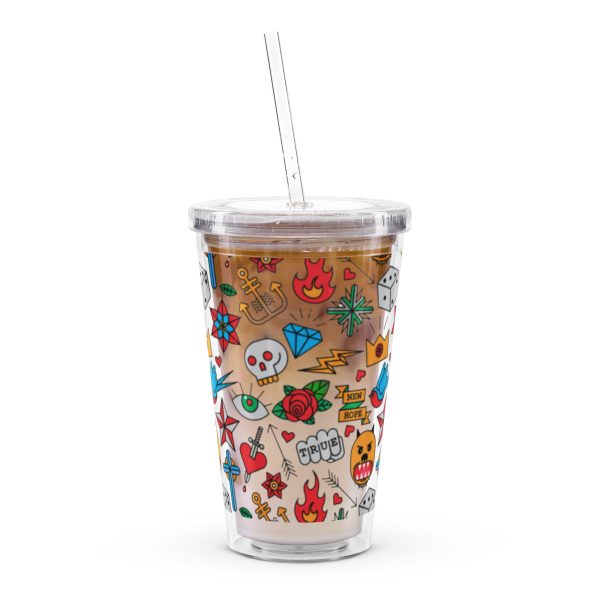 Retro Ink Reusable Tumbler