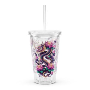 Dragon and Lotus Reusable Tumbler