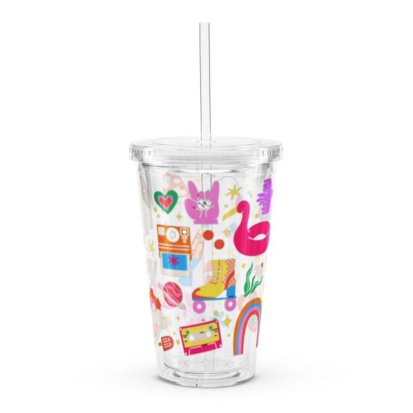 Groovy Stickers Reusable Tumbler