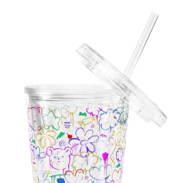 Neon Doodle Reusable Tumbler