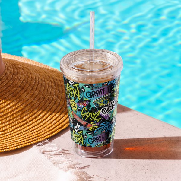 Graffiti Frenzy Reusable Tumbler