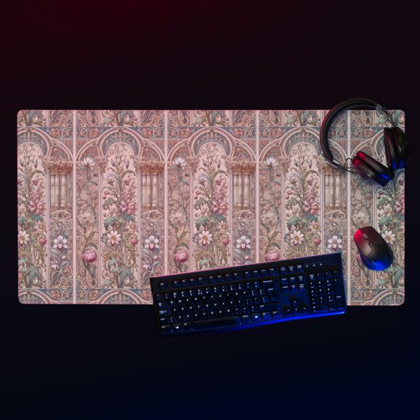 Art Nouveau Flowers Gaming Mouse Pad