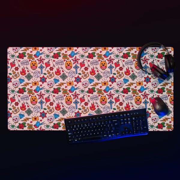 Retro Ink Gaming Mouse Pad