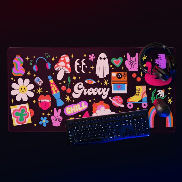 Groovy Stickers Gaming Mouse Pad