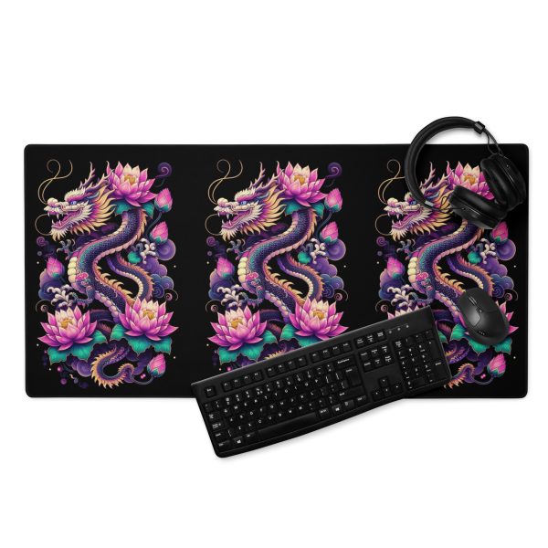 Dragon and Lotus Gaming Mouse Pad