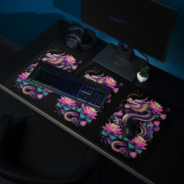 Dragon and Lotus Gaming Mouse Pad