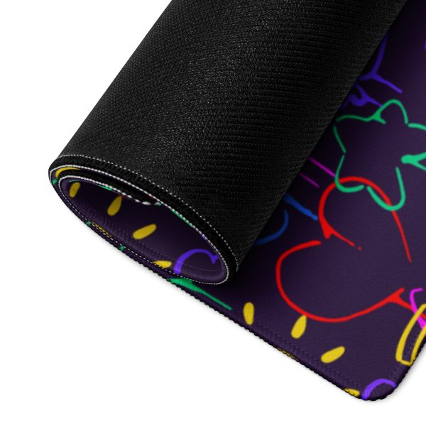 Neon Doodle Gaming Mouse Pad