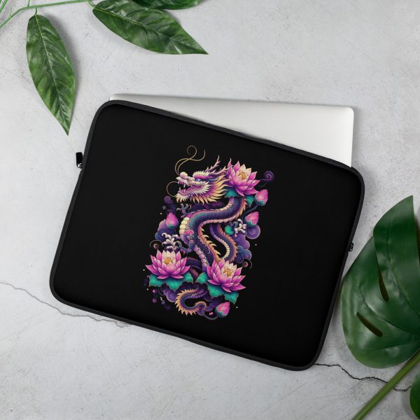 Dragon and Lotus Laptop Sleeve - Image 2