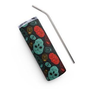 Neon Skulls Stainless Steel Tumbler