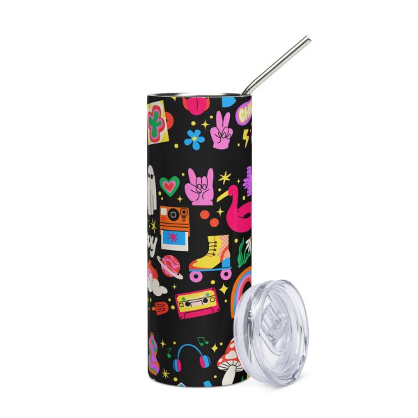 Groovy Stickers Stainless Steel Tumbler