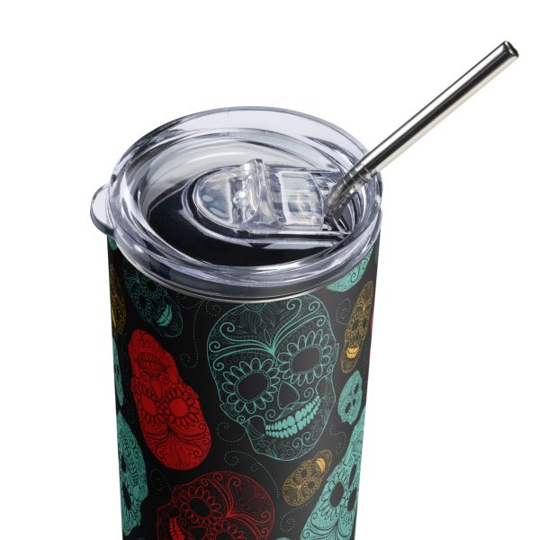 Neon Skulls Stainless Steel Tumbler