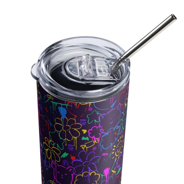 Neon Doodle Stainless Steel Tumbler