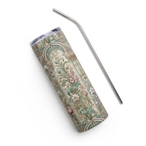 Art Nouveau Flowers Stainless Steel Tumbler