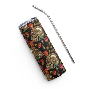 Skull Garden Elegance Stainless Steel Tumbler