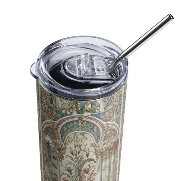 Art Nouveau Flowers Stainless Steel Tumbler