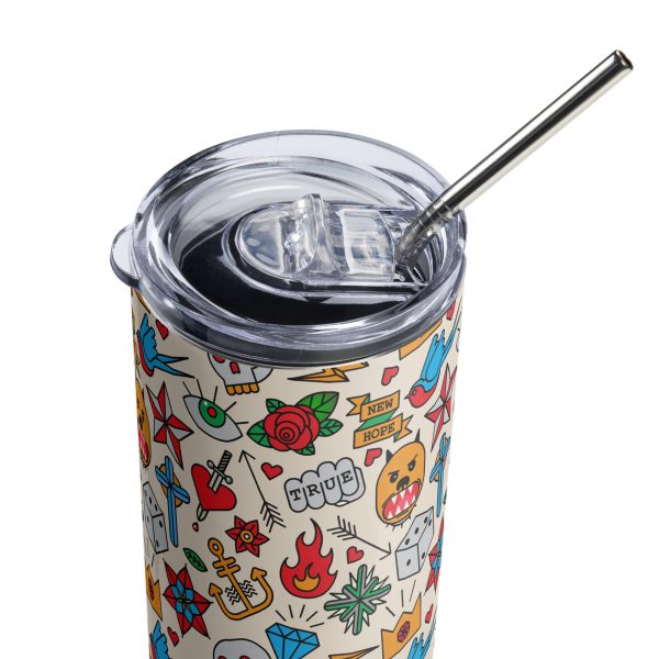 Retro Ink Stainless Steel Tumbler