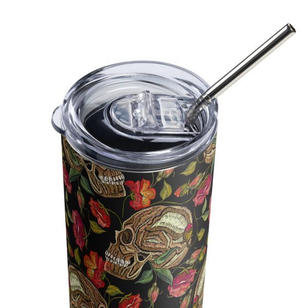 Skull Garden Elegance Stainless Steel Tumbler