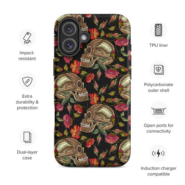 Skull Garden Elegance iPhone Case