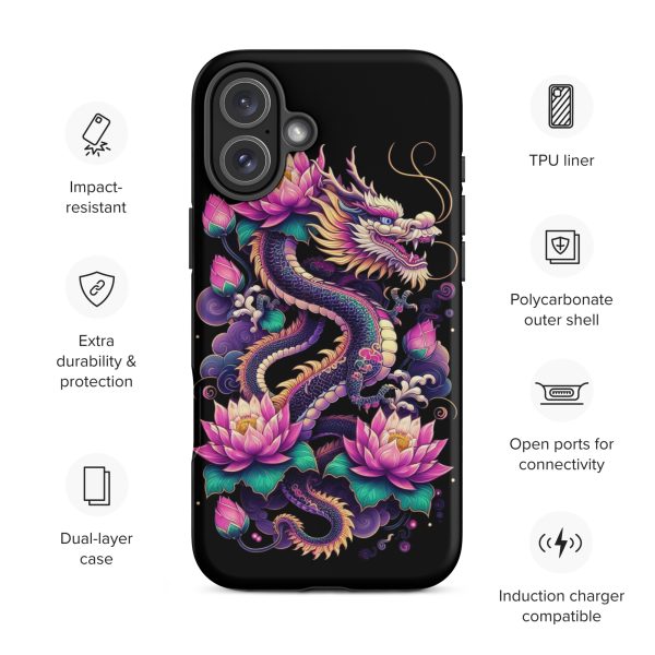 Dragon and Lotus iPhone Case