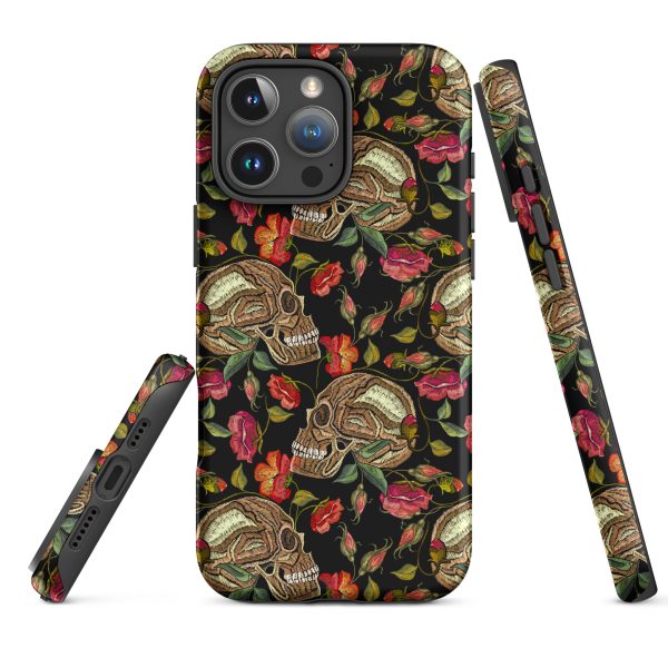 Skull Garden Elegance iPhone Case