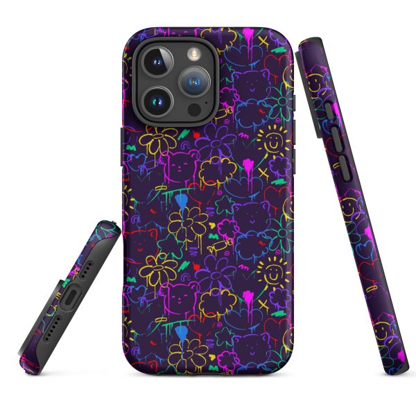 Neon Doodle iPhone Case