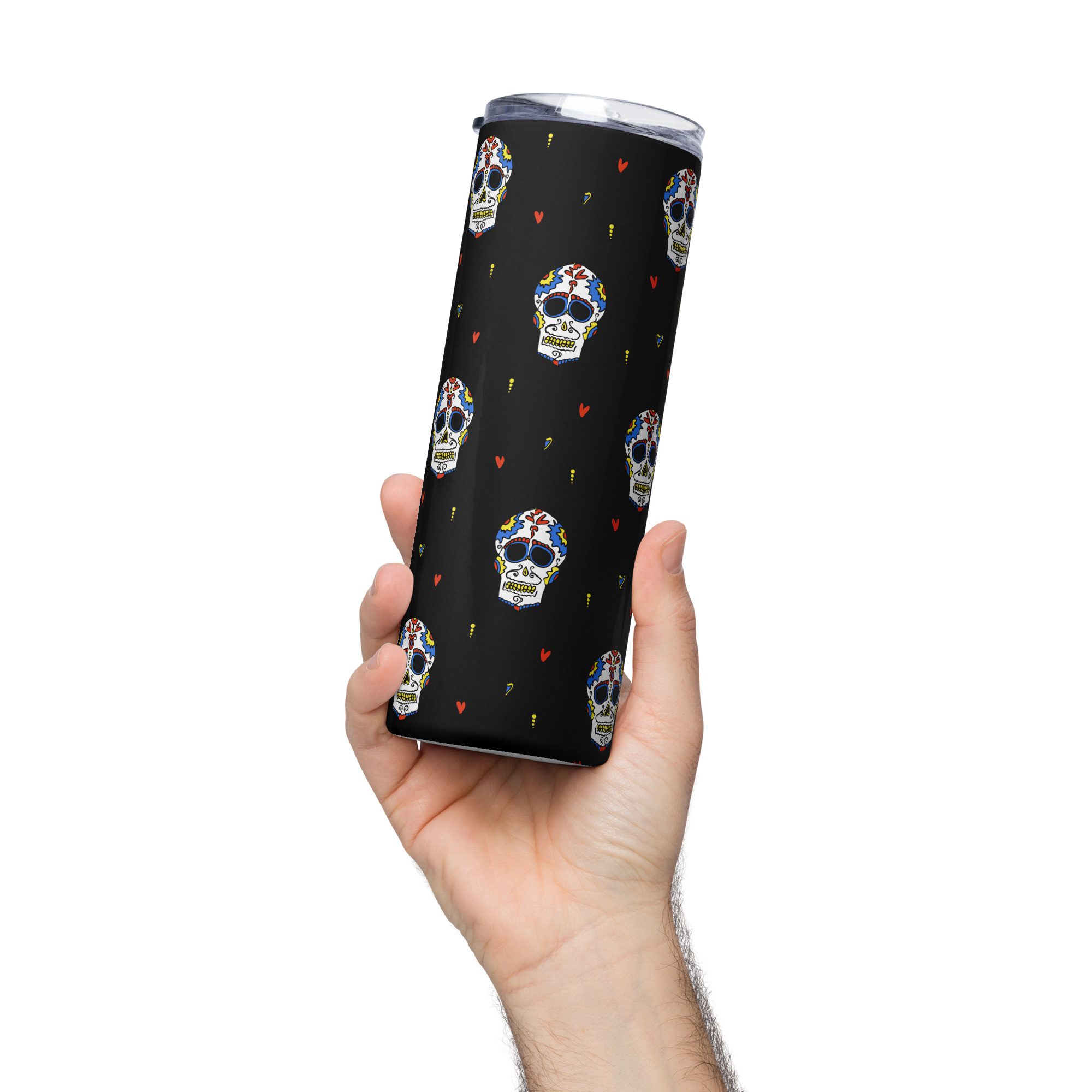 Midnight Skull Party Stainless Steel Tumbler 4 Midnight Skull Party Stainless Steel Tumbler